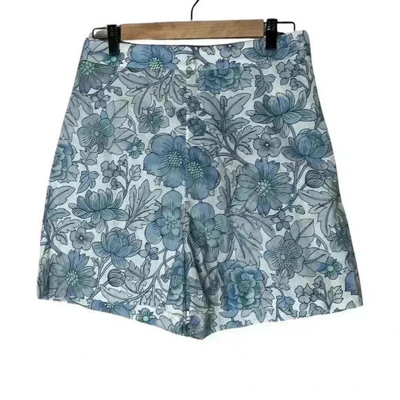 The Vampire's Wife Size 8 High Waist Floral Print Linen Blend Shorts NWT - Picture 5 of 14